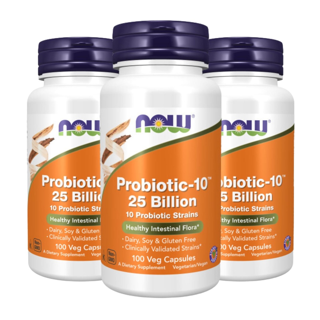 TERAZ Potraviny probiotické-10 25 miliárd, 100 počet (Pack of 3)