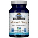 Garden of Life Dr. Formulated Advanced Omega Fish Oil - citrón, 1,290mg EPA, DHA + DPA vo forme triglyceridov, Single Source Omega 3 Supplement for Ultimate Brain & Heart Health, Non-GMO, 60 Softgels