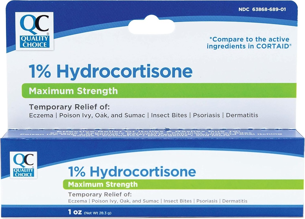 Výber kvality Maximálna sila Hydrokortizón krém 1% 1 Ounce (28g) , Boxy (Pack of 6)