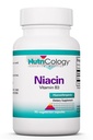 Nutricology Niacin Supplement - Vitamín B3 pre mužov a ženy, Niacín s flushom, kyselinou nikotínovou, NAD, 250 mg Vegetariánske kapsuly - 90 grófov