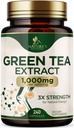 Zelený čaj extrakt Kapsule 1000 mg - Štandardizované 45% EGCG & 98% Polyfenoly - 3X Sila Zelený čaj Pilulky pre prírodnú energiu - Podporuje zdravie srdca, bylinné doplnky, Vegan, non-GMO - 240 Kapsule