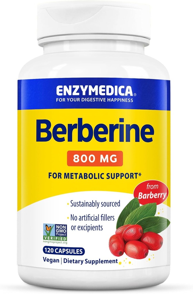 Enzymedica, Berberine, 800 mg, 120 gróf