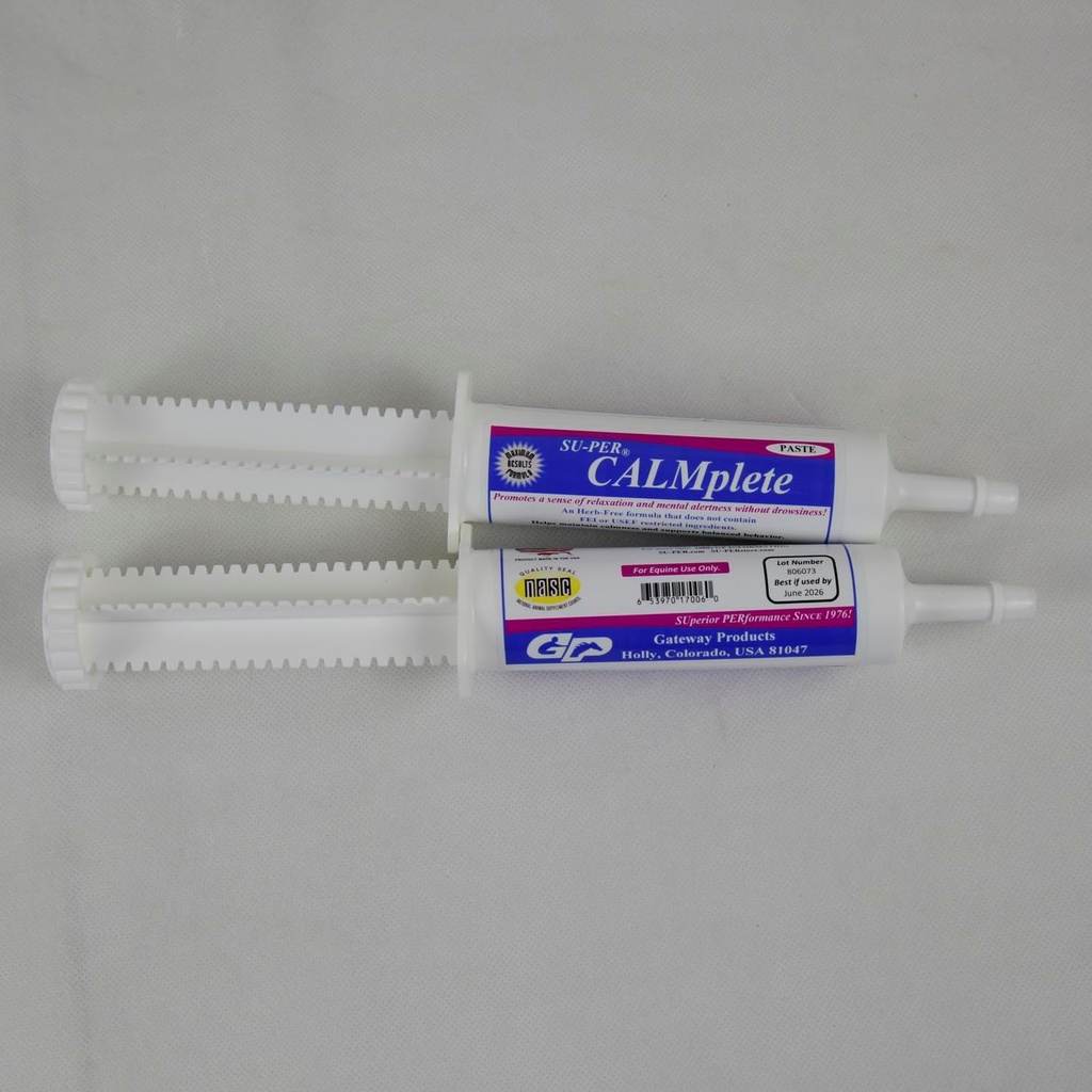 SU-PER CALMplete Horse Calmer Paste - pomáha udržiavať pokoj a vyrovnané správanie - upokojujúce pasta pre kone - 80CC, (2 balenia)