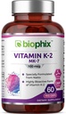 biophix Vitamín K2 MK-7-100 mcg 60 Veg kapsuly - podporuje silné kosti imunitného zdravia