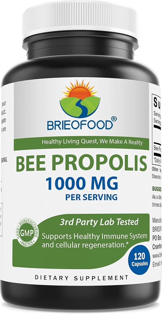 Brieofood Bee Propolis 1000mg per Serving - 120 Kapsule