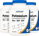 Nutricost Draslík Citrát 99 mg, 500 kapsúl (3 fľaše)