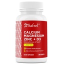 Safrel horčíkový zinok s vitamínom D3, 300 tabliet - vápnik 1000 mg, horčík 400 mg, zinok 20 mg & D3 600 IU na obsluhu