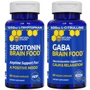 PRÍRODNÉ STACKS Serotonín & GABA Mozog Food Bundle - podporuje pozitívnu náladu a pokoj* - 120 Kapsuly celkom