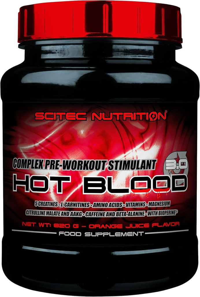 Scitec Nutrition Hot Blood 3,0-1,81 libra, Oranžová šťava (Predpráce)