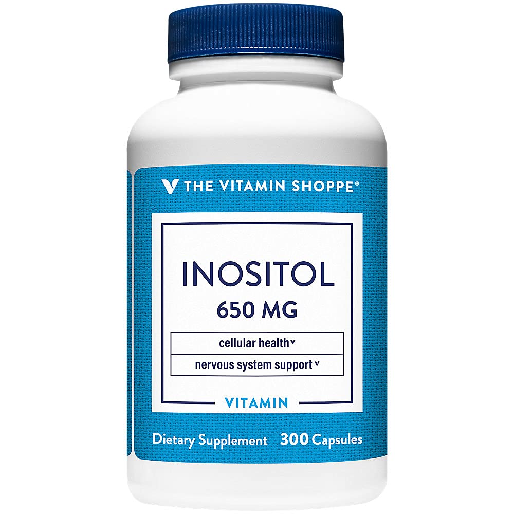 Vitamín Shoppe Inozitol 650MG podporuje zdravú funkciu pečene a buniek (300 kapsúl)