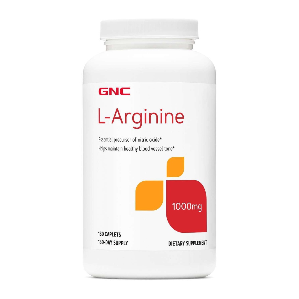 GNC L Arginine 1000mg Doplnok, podporuje zdravú krvnú cievu Tone, 180 slúži