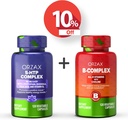 ORZAX 5 HTP Complex 100 Mg 120 Vegatable Capsules and Vitamin B Complex, B Vitamins with Choline & Inositol 120 Capsules, Bundle