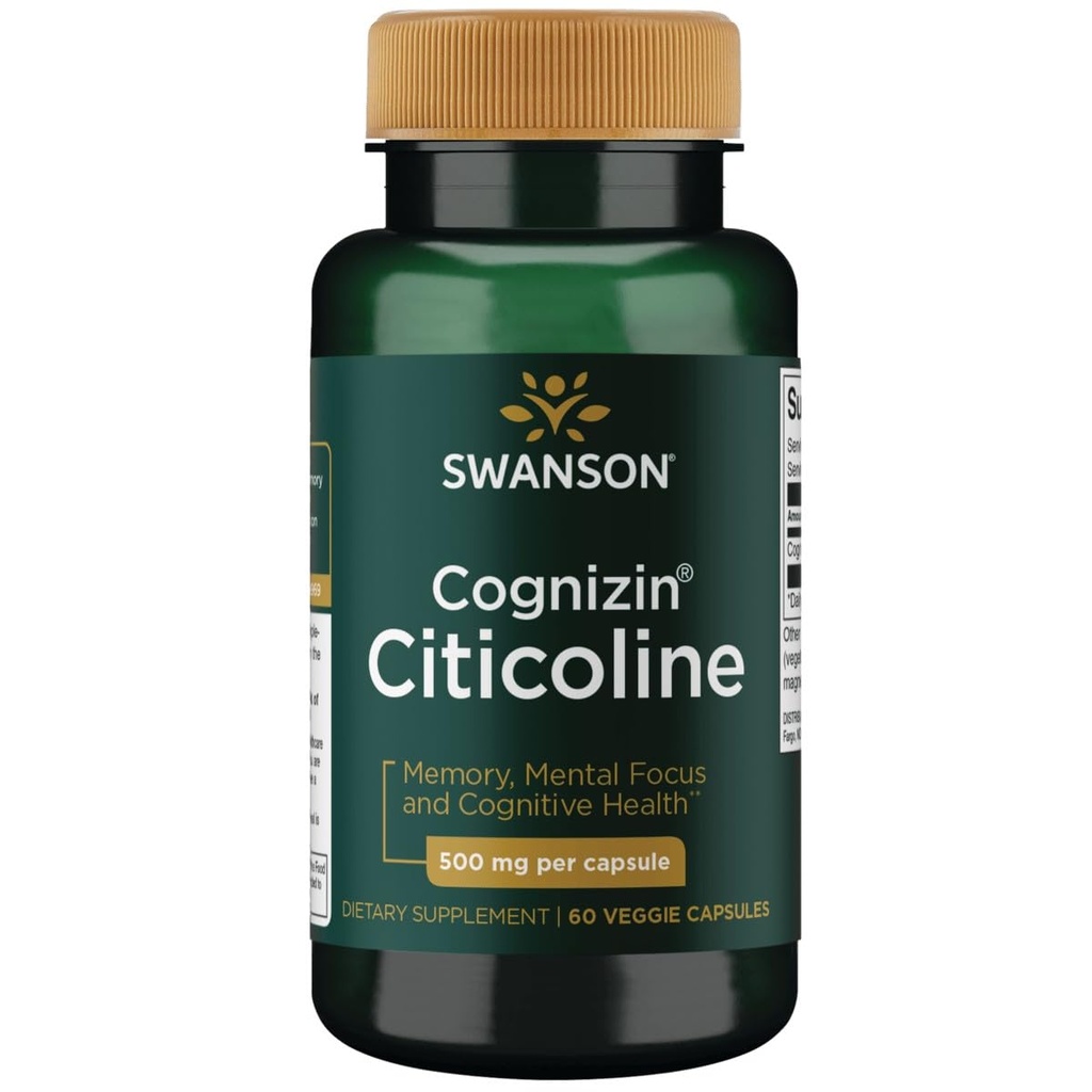 Swanson Ultra Cognizin Citicolín 1000 Milligrams 60 Veg kapsuly