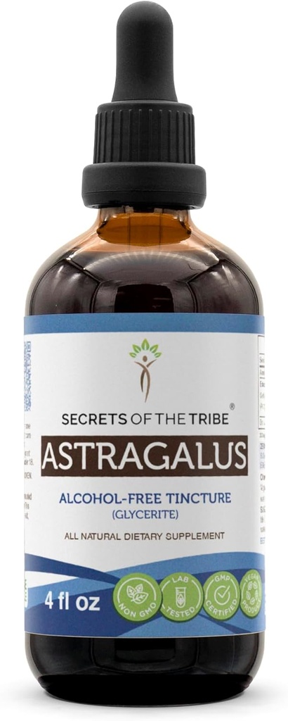 Tajomstvá tekutého extraktu bez obsahu alkoholu z kmeňa Tribe Astragalus, Astragalus membranaceus, vysušený koreň (4 FL OZ)