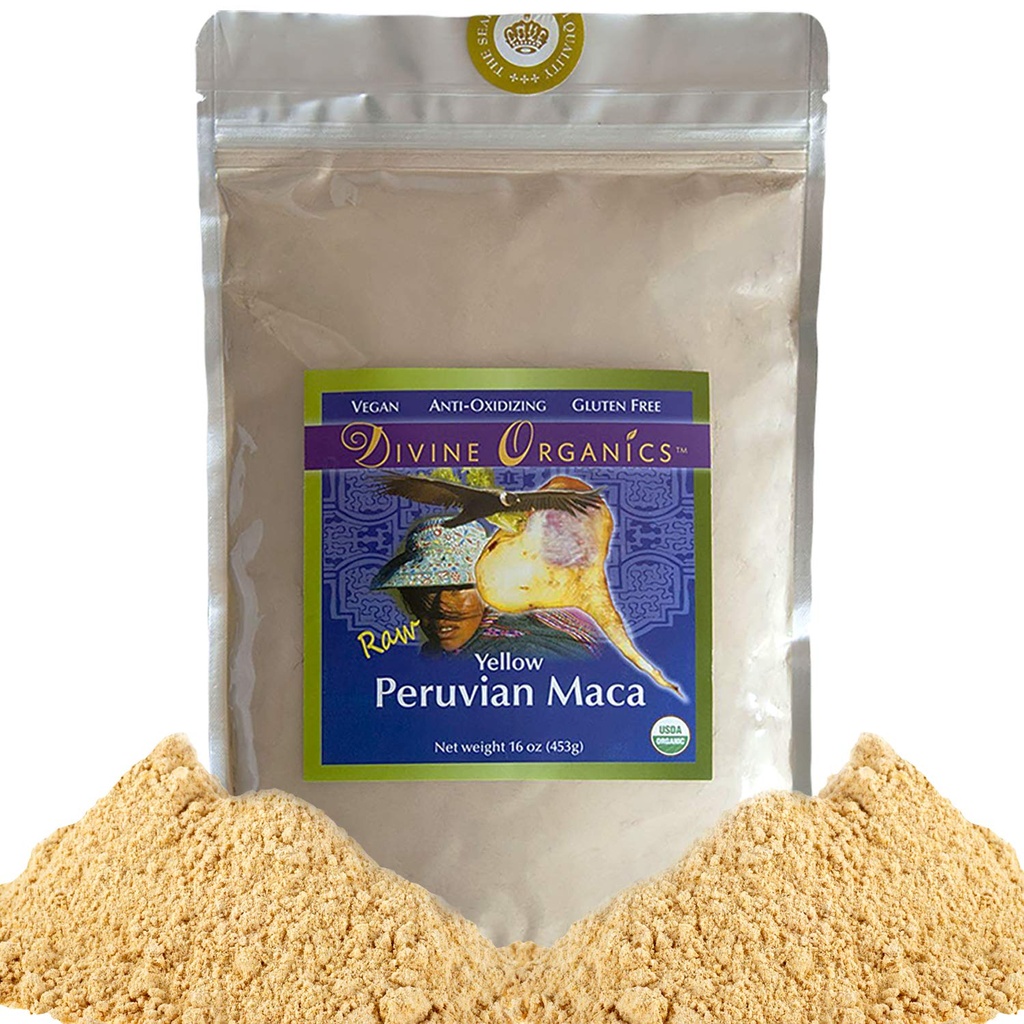 16oz Maca Powder - Certified Organic - Raw, Vegan, Anti-Oxidisizing, Gluten Free - Yellow Peruvian Maca Root