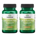 Swanson Lactobacillus Gasseri - Probiotický doplnok Podpora Tráviace zdravie s 3 mld. CFU - Design-Release Satiety & Fat Metabolizmus Podpora - (60 Veggie Kapsule) 2 Fľaše