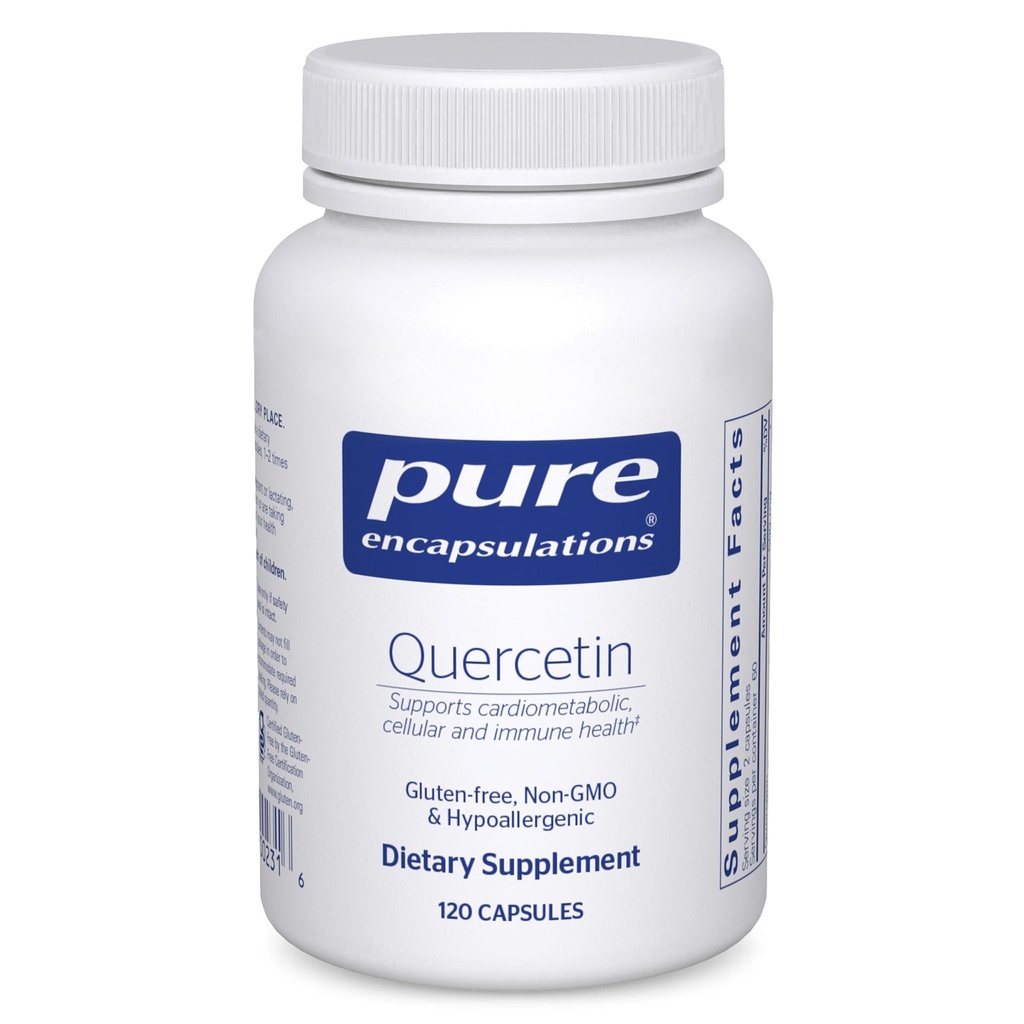 Pure Encapsulations Quercetin - 500 mg - Immune Support, Cellular Health & Heart Health - Antioxidant Supplement - Gluten Free & Non- GMO - 120 Kapsule