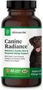 ULTIMATE PET NUTRITION Psie Radiance Kožné alergie Suplement for Psy, Omega-3 Kožná hydratácia, Antioxidanty na prevenciu svrbenie a posilnenie Coat, 60 Žuvacie tablety