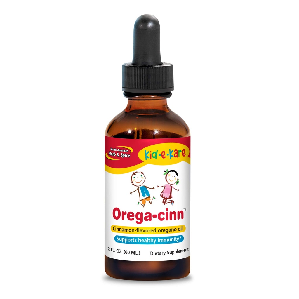 North American Herb & Spice Kid.e.Kare Orega-Cinn, Škorica chutí - 2 fl. oz. - Great-Tasting Immune Support - Sootes Mucus Membranes - Wild Oregano Oil - Non-GMO - 120 Celkom Servings