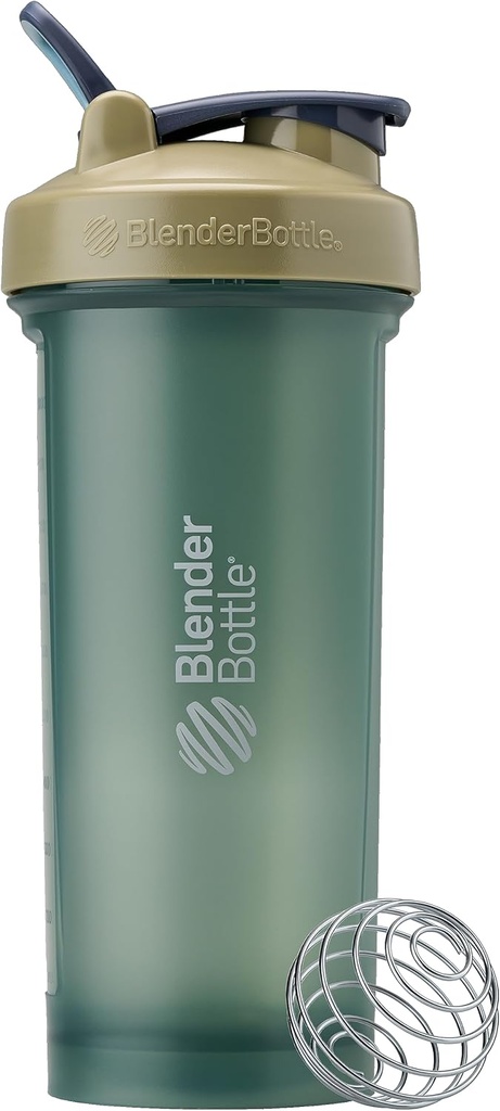BlenderBottle Classic V2 fľaša Shaker Ideálny pre proteínové Shake a pre cvičenie, 4-Ounce, plná farba Tan