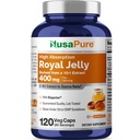 NusaPure Royal Jelly 10:1 Extract, 400 mg Ekvivalent s 4000mg - 120 Veggie Capsules (non-GMO, Gluten Free, Bioperine)