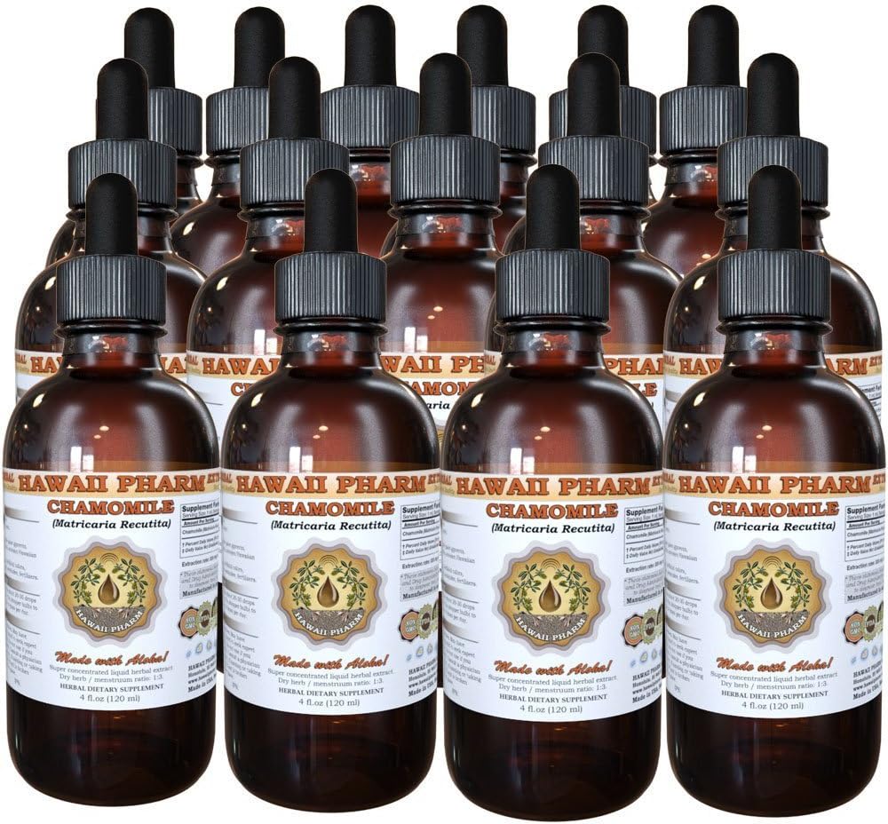 harmančekový tekutý extrakt, organický harmanček (Matricia Recutita) Tincuture Supplement 15x4 oz