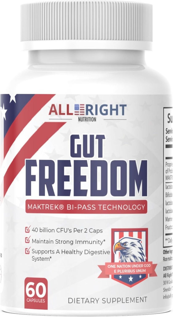 Gut Freedom - Probiotikum pre zdravie Gut - 40 miliárd CFU - 60 kapsúl