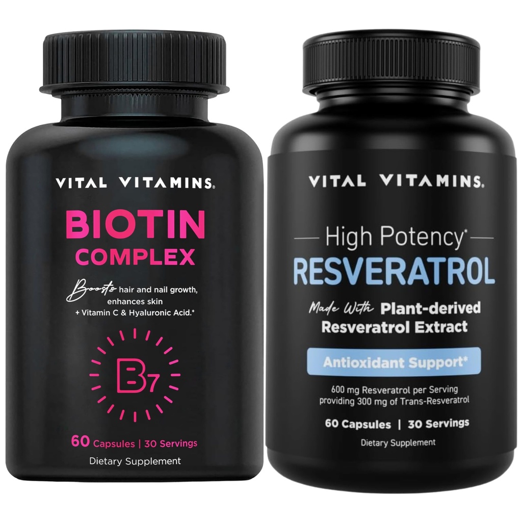 Vital Vitamíny Biotin Complex Kapsule + Resveratrol Kapsule