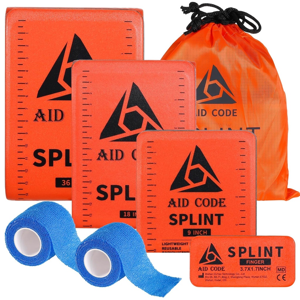 Prvá pomoc Splint 36" X 4.3,"Núdzová splintová súprava pre zlomené kosti v ruke, Ideálne pre šport, domov, Prvá pomoc Náplnenie a domáce zvieratá (4 kombo)