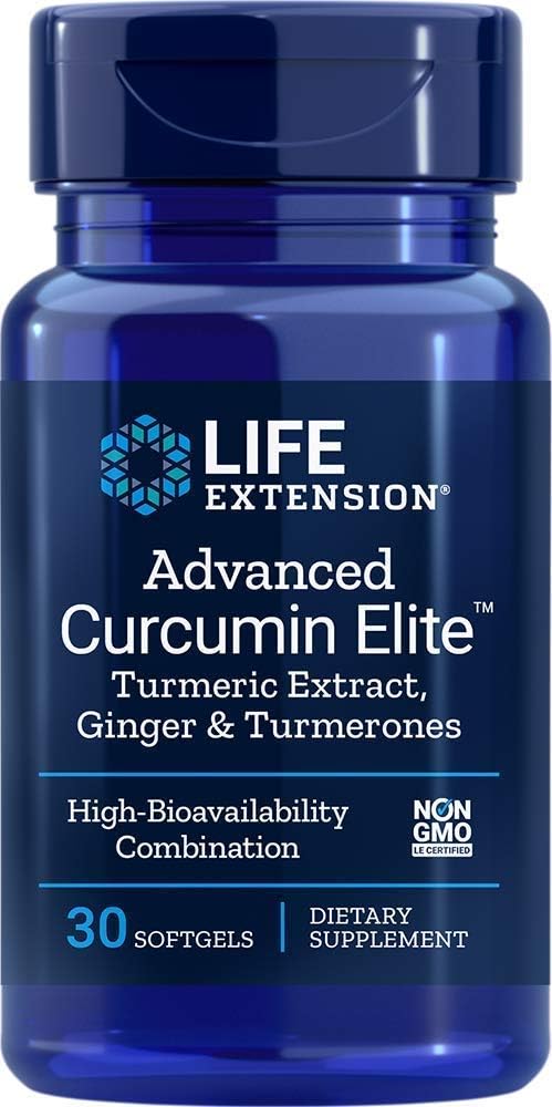 Extension Life Advanced Bio-Curcumin with Ginger & Turmerones, 30 Softgels