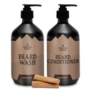 Striking Viking Brada starostlivosť sada (Sandalwood) - Paraben a sulfate zadarmo šampón s jojobovým olejom - hlboké čisté pre všetky druhy brada (10oz na fľašu)