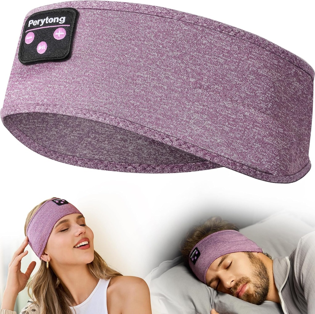 Perytong Bluetooth čelenka s bezdrôtovými spiacimi earbuds pre bočné spanie, cvičenie, beh, nespavosť, cestovanie, joga