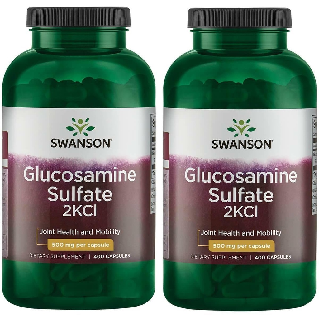 Swanson Glukozamín Sulfate 2Kcl 500 mg 400 Caps (2 balenia)