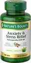 Nature's Bounty Stres Relief, Ashwagandha KSM-66, Podpora príležitostné stres Relief, Dietary Supplement, 2 tablety denne, Vegetariánske tablety, bez lepku, 90 Ct