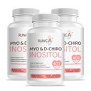 Myo-Inozitol & D-Chiro Inozitol Supplement for Women - Ideal 40:1 Ratio -Podpora Ženskej Hormone Balance & Fertility & Ovarian Health - Vegan Powder Capsules - 90-Deň dodávky