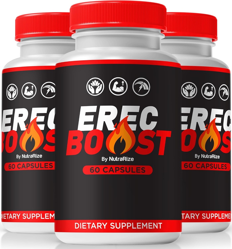 NutraRize (3 Pack) ErecBoost, ErecBoost Pills od Men, Official ErecBoost Originálne Male Kapsule od Energy & Celkové zdravie, ErecBoost Pastillas, ErecBoost En Capsulas (180 Kapsule)