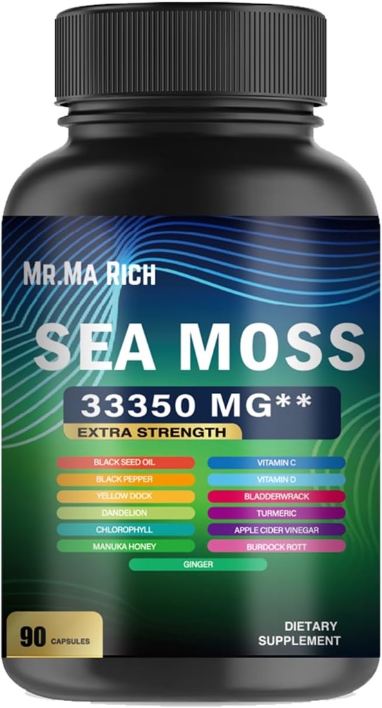 Ma Rich Sea Moss Capsule - 90 Count (Sea Moss)