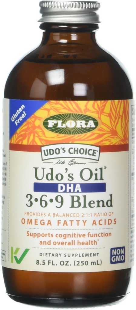 Triple Omega 3-6-9 DHA Oil Blend, 8.5 oz - Non-GMO & Gluten Free