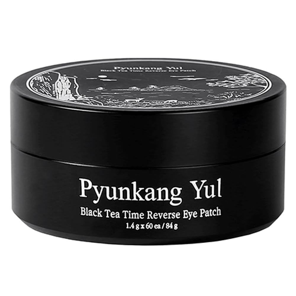 Pyunkang Yul PKY Black Tea Time Reverse Eye Patch pre anti-Aging, hlboké výživné s nízkomolekulovou kolagén, Tmavé kruhy a jemné Line starostlivosti s Kombucha, kórejskej starostlivosti o pleť (30 párov)