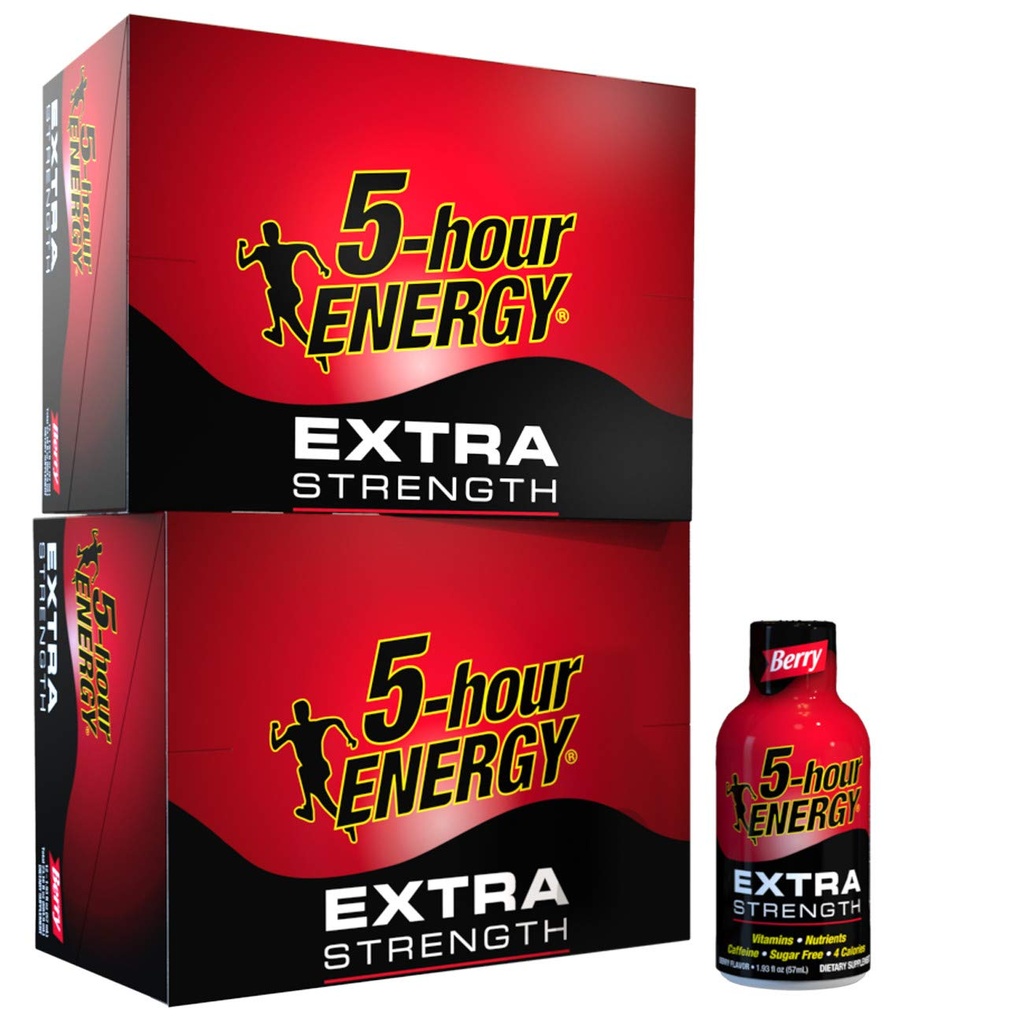 5-hodinová energetická strela, extra sila Berry, 1,93 oz. 24 balení