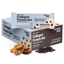 Perfect Collagen Protein Bars, Gluten Free Grass Fed Collagen + MCT Olej, Nízky Carb, No Sugar Pridané, Vysoké Bielkoviny Snacks, Keto Diet Foods, 11g Protein, 18g Tuk, 3g Net Carbs, Čokoládové Chip, 12 Bars