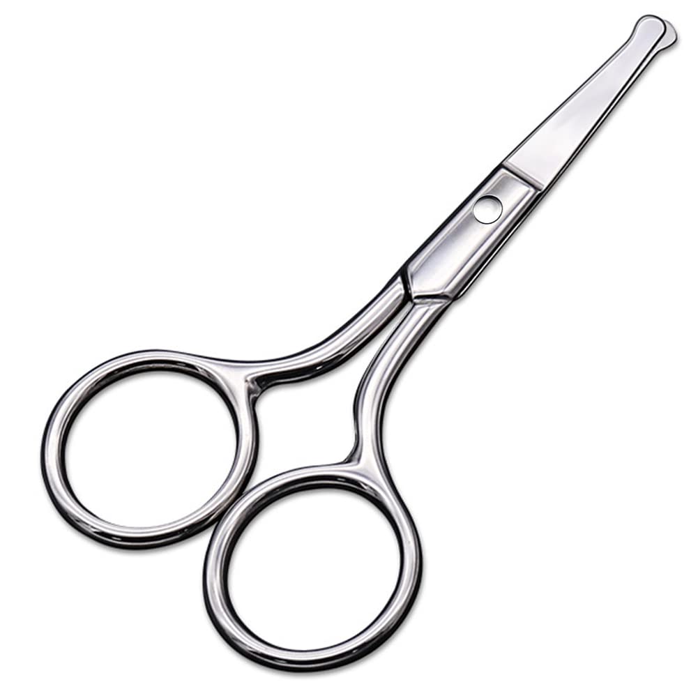 Malé nožnice s okrúhlym Tip Design - Profesionálne grooming pre vlasy, riasy, nos, obočie Trimming, fúzy - nebude ublížiť nosal Cavity