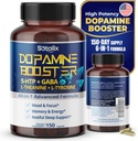 5-HTP + GABA s L-Theanine + L-Tyrosine - Mood & Focus, Memory & Energy, Restful Sleep Support - USA Made & Tested (150-dňový zdroj (Stock of 1))