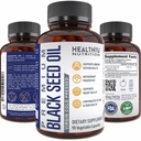 Premium Black Cumin Seed Oil Kapsule - Panna Cold Pressed Nigella Sativa Black Seed Oil Pills - Imunitná podpora Supplement - Omega 3 6 9 Vitamín E Blackseed pre nechty kože 1000 mg p/Serving