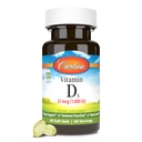 Carlson - vitamín D3, 1000 IU (25 μg), zdravie kostí, zdravie svalov, cholekalciferol, doplnky vitamínu D, mäkké gély vitamínu D3, 60 mäkkých gélov