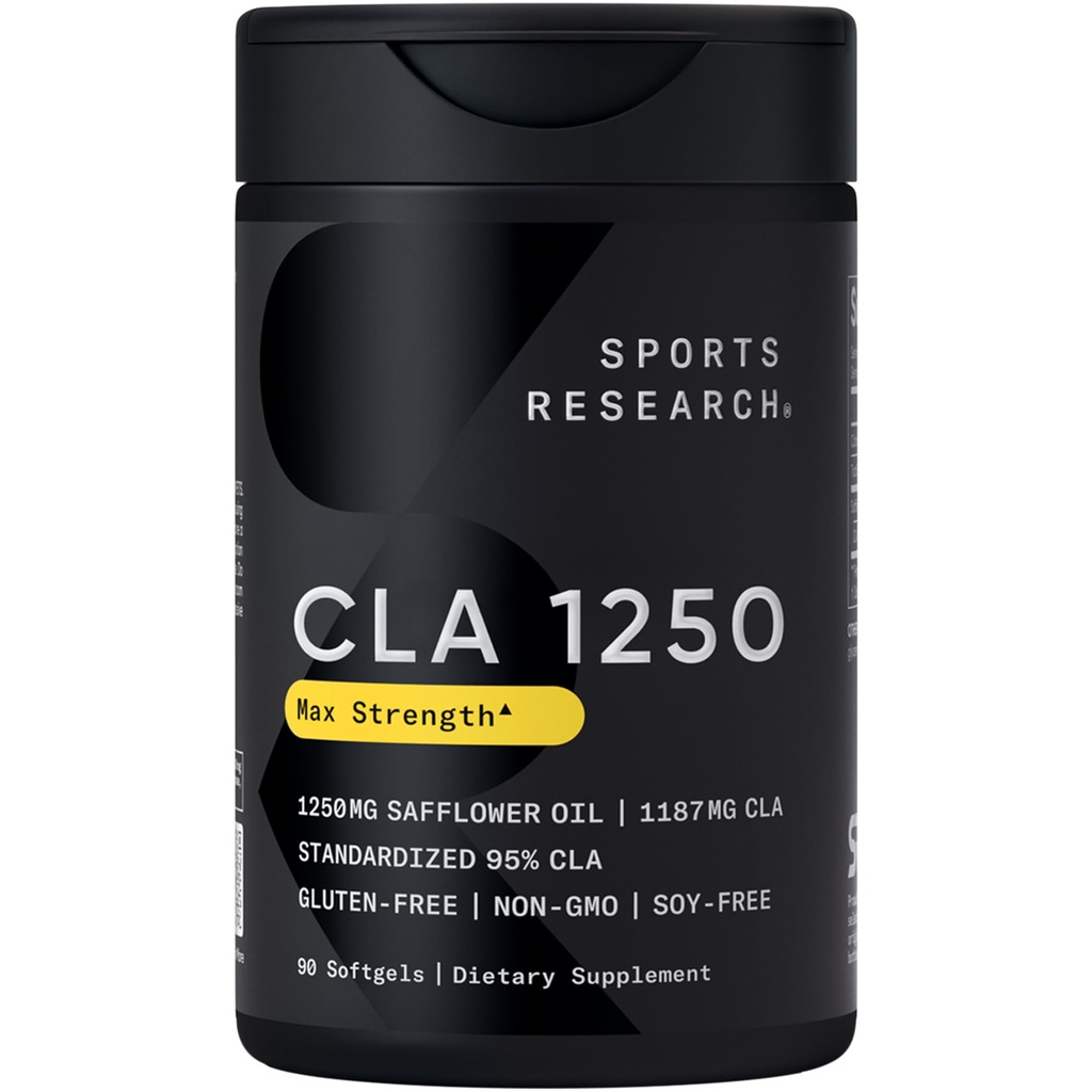Športový výskum CLA - 1250mg s Active Konjugovaná kyselina linolová pre mužov a ženy 