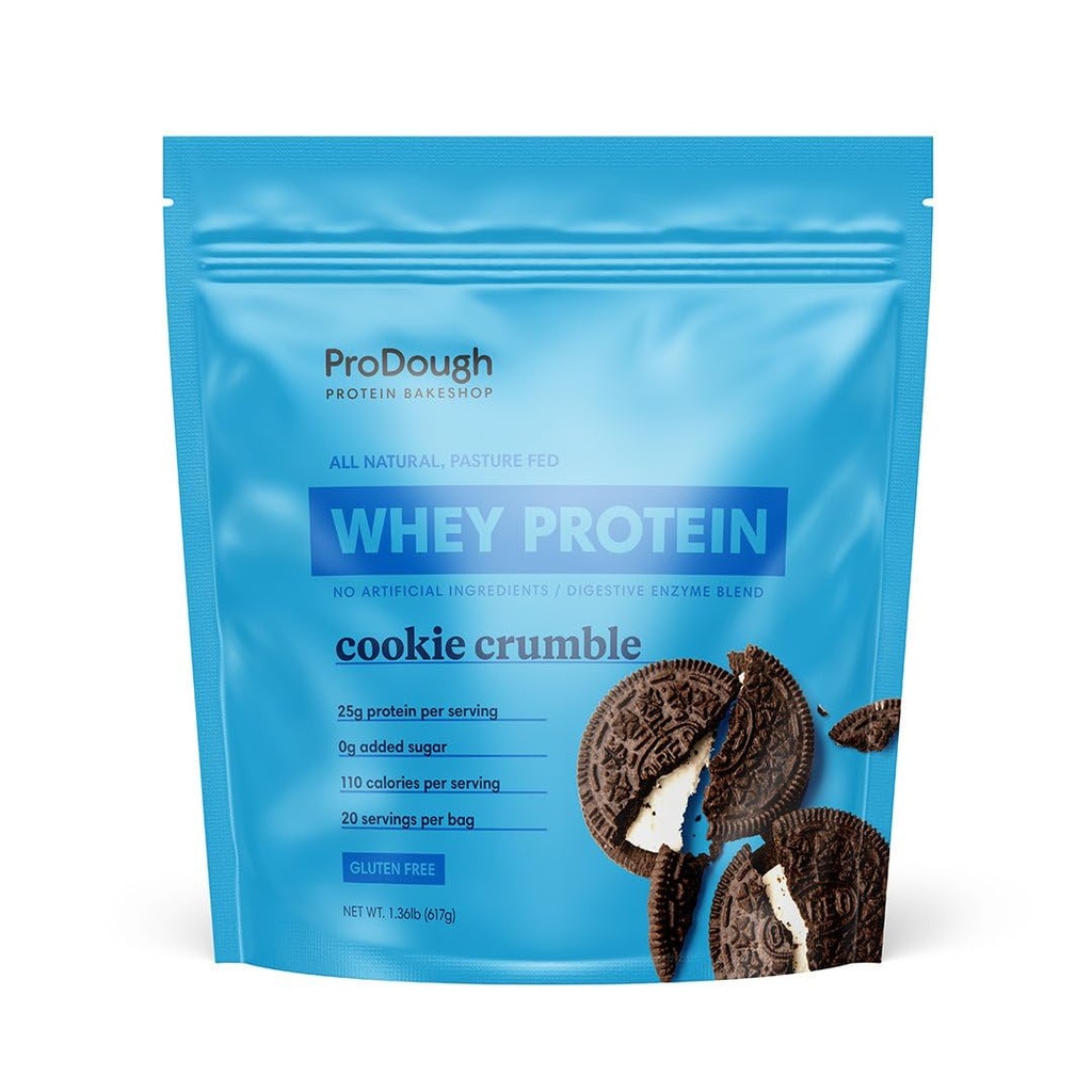 ProDough gurmán srsť izolát hydratovaný proteín prášok pre Shake Mix- Easy Digest Enzyme Blend, 25g proteínu na obsluhu, prírodné zložky, lepok bez, Keto Friendly (Cookie Crumble)