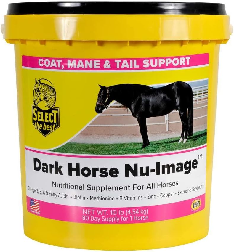 RICHDEL 784299621008 Dark Horse Nu-Image Hoof & Coat Podpora pre kone, 10 lb