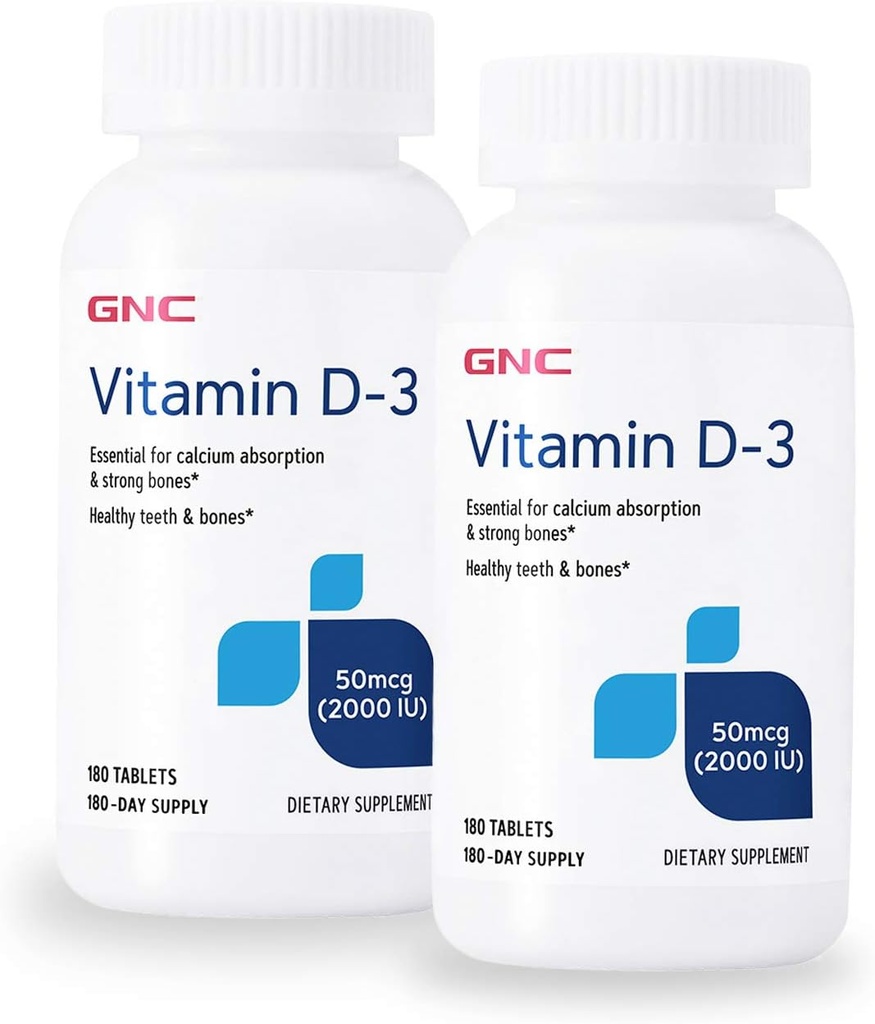 GNC vitamín D-3 2000 IU - dvojbalenie