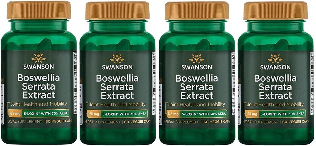 Swanson Boswellia Serrata Extract 125 mg 60 Veg Caps 4 balenie
